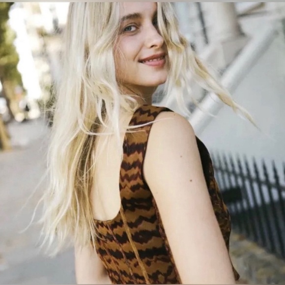 Zara Brown Tulle Corset Bustier Top – Size Small – Worn Once - Picture 3 of 5